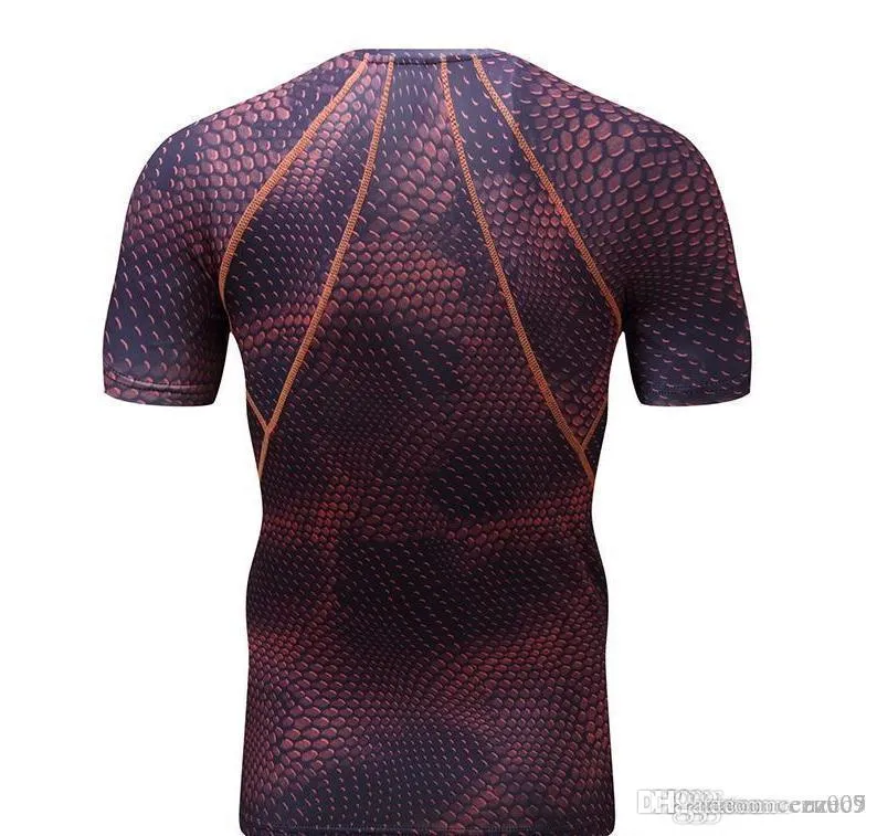 Sports & Outdoors Wetsuits & Drysuits Dragon short-sleeved tights men's sports Slim short-sleeved T-shirt men's tight clothes